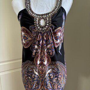 INC INTERNATIONAL CONCEPTS, SLEEVELESS PULLOVER BLOUSE, WOMEN SIZE MEDIUM